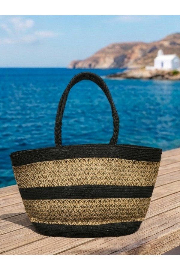 ΤΣΑΝΤΑ (Τύπου tote)  ΧΕΙΡΟΣ ΨΑΘΙΝΗ ΠΛΕΚΤΗ