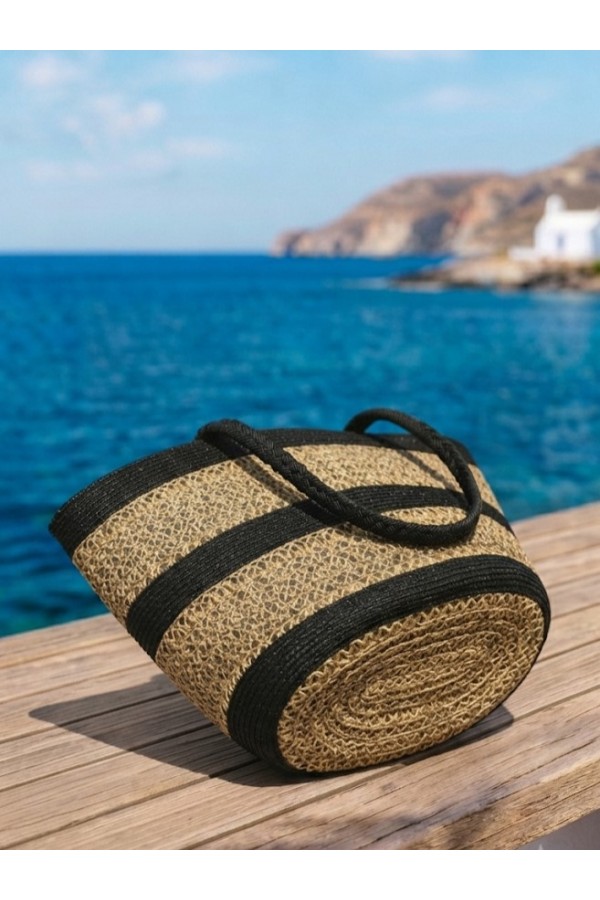 ΤΣΑΝΤΑ (Τύπου tote)  ΧΕΙΡΟΣ ΨΑΘΙΝΗ ΠΛΕΚΤΗ