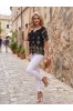 ΜΠΛΟΥΖΑ ΜΕ ΧΡΥΣΑΦΙ ΚΕΝΤΗΜΑΤΑ ΣΧΕΔΙΟ ΡΟΜΒΟΣ