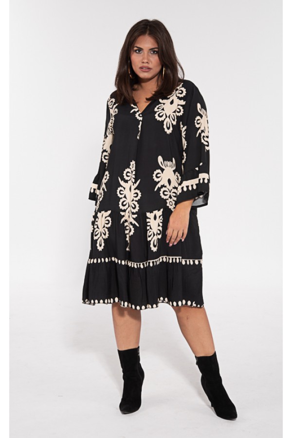 ΦΟΡΕΜΑ MIDI VISCOSE  ΒΕ ΑΝΕΤΗ ΓΡΑΜΜΗ