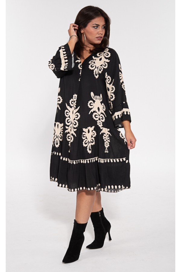 ΦΟΡΕΜΑ MIDI VISCOSE  ΒΕ ΑΝΕΤΗ ΓΡΑΜΜΗ