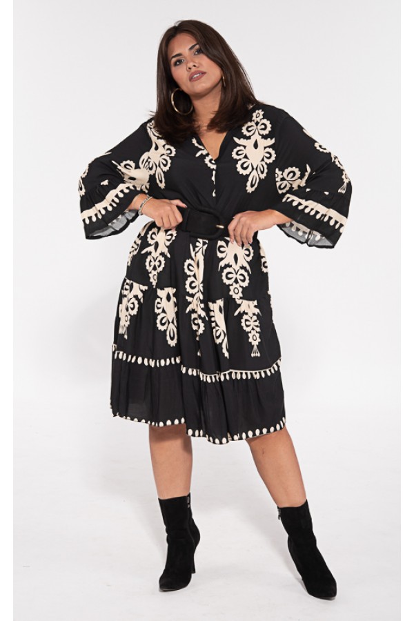 ΦΟΡΕΜΑ MIDI VISCOSE  ΒΕ ΑΝΕΤΗ ΓΡΑΜΜΗ