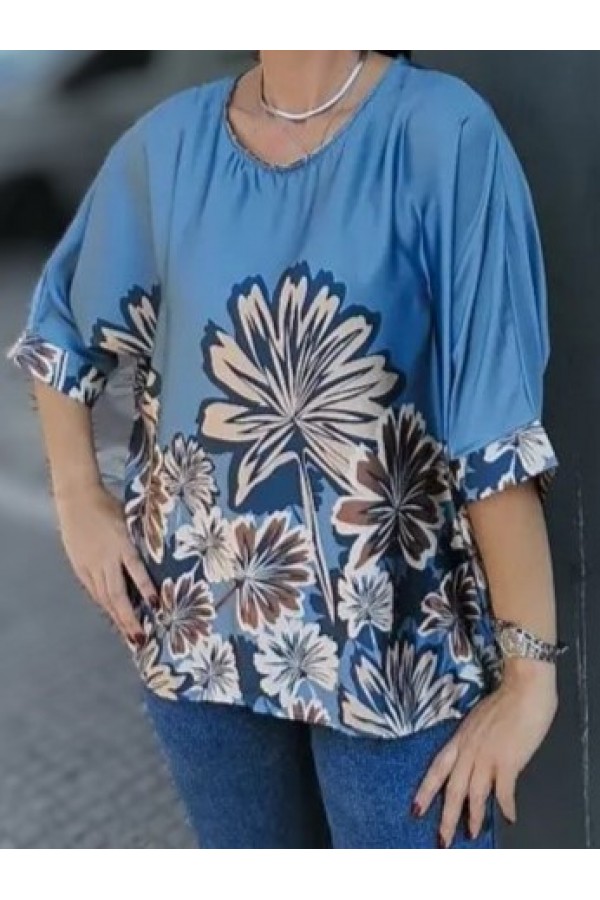 ΜΠΛΟΥΖΑ ΣΑΤΕΝ FLORAL