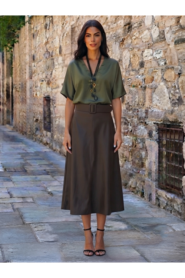 ΦΟΥΣΤΑ FAUX LEATHER ΑΛΦΑ ΓΡΑΜΜΗ