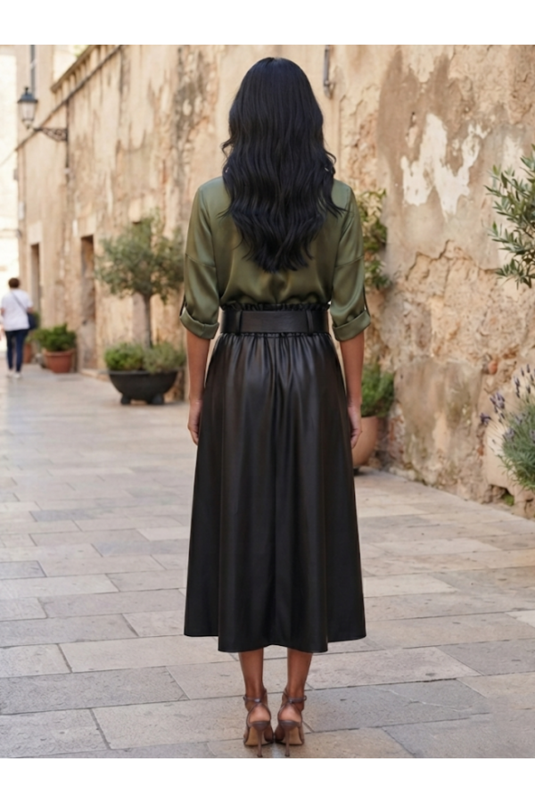 ΦΟΥΣΤΑ FAUX LEATHER ΑΛΦΑ ΓΡΑΜΜΗ