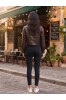 ΜΠΟΥΦΑΝ CROP  FAUX LEATHER