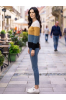 ΜΠΛΟΥΖΑ COLOR-BLOCKING ΜΕ ΦΑΡΔΙΕΣ ΡΙΓΕΣ