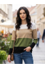 ΜΠΛΟΥΖΑ COLOR-BLOCKING ΜΕ ΦΑΡΔΙΕΣ ΡΙΓΕΣ